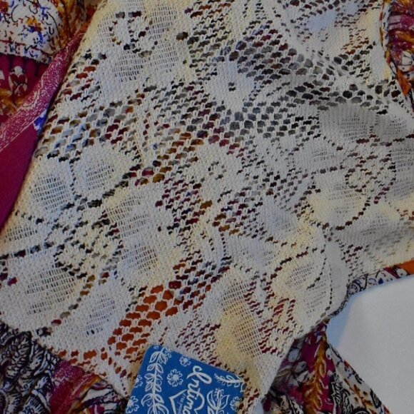 Free People Count Me In Trapeze Boho Tank Top Floral Mini Dress Size XS - Picture 13 of 15